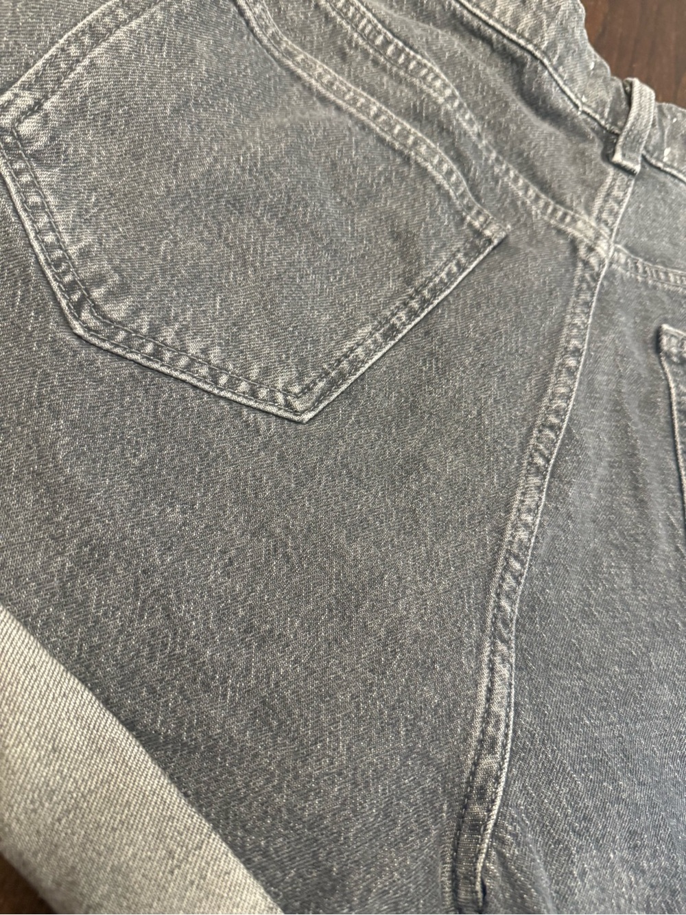 NWT BDG - Urban Outfitters High Rise Stretch Roll Hem Denim Short Grey Wash Sz32 - Picture 4 of 14